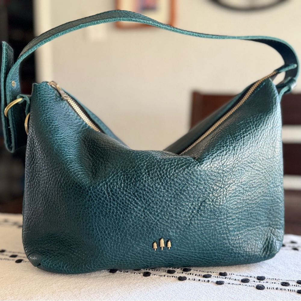 PLG Large Slouchy Shoulder Bag – Lagoon | Super Pebbled | Gorgeous Texture